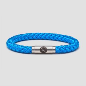Blue soft climbing rope bracelet