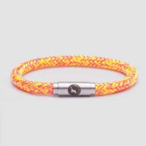 Pink and yellow rope bracelet