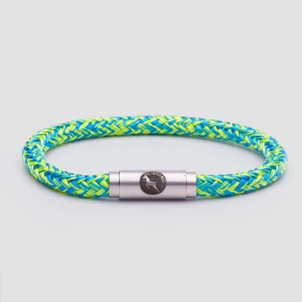 Blue and green rope bracelet