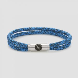 Blue and black rope bracelet