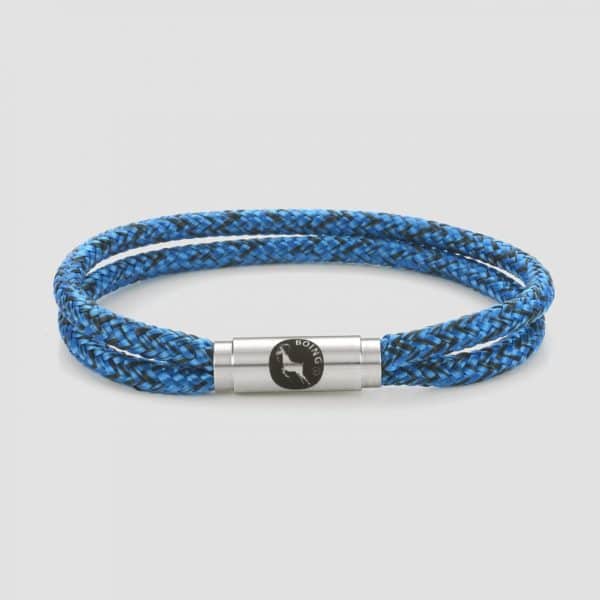 Blue and black rope bracelet