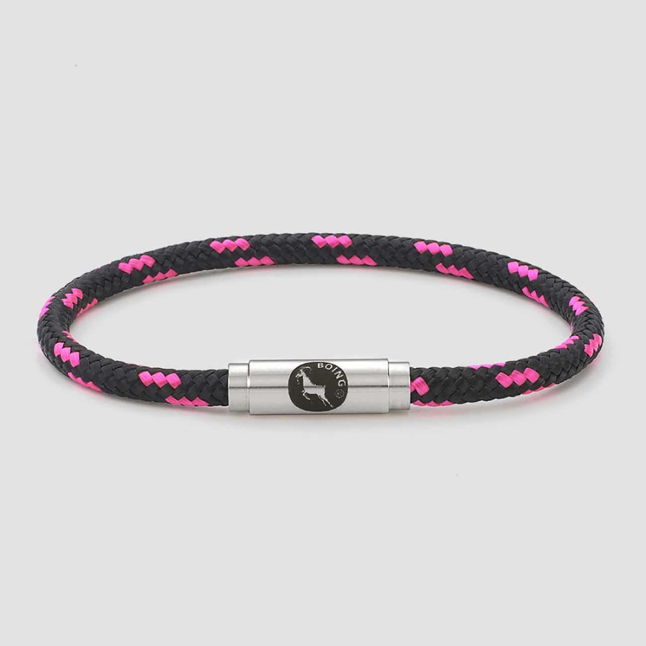 Black and pink sailing rope bracelet