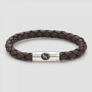 Brown leather bracelet