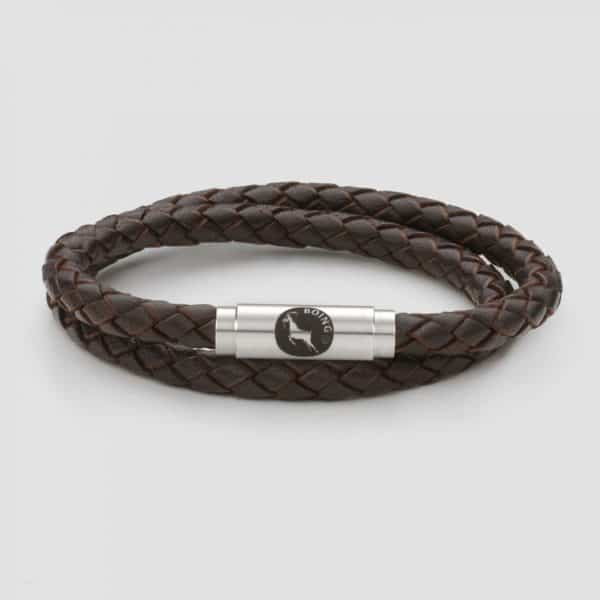 Brown leather bracelet