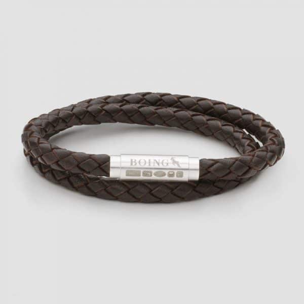 Brown leather bracelet