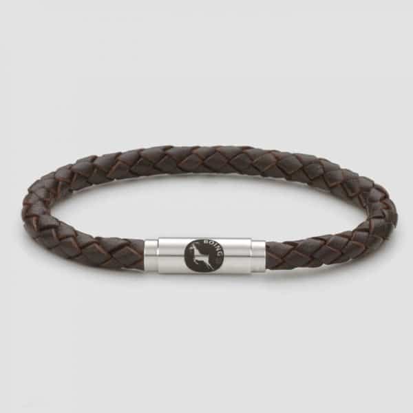 Brown leather bracelet