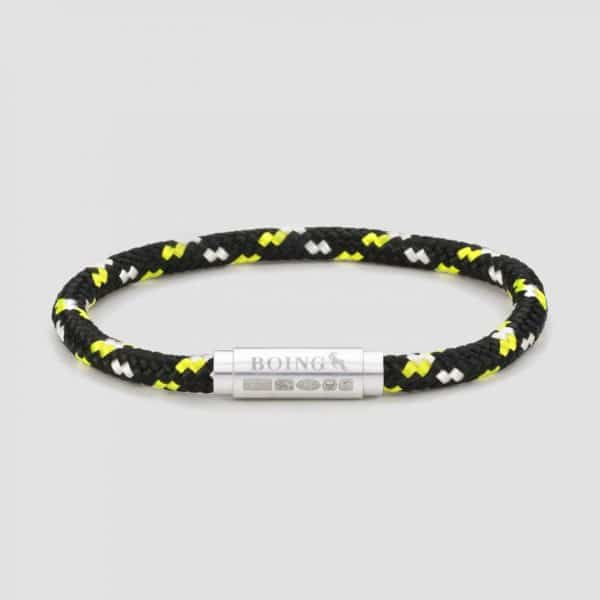 Black white and yellow sailing rope bracelet