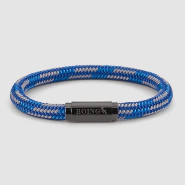 Blue and grey rope bracelet