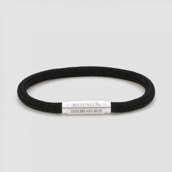 Black climbing rope bracelet