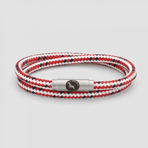 Red white and black sailing rope bracelet