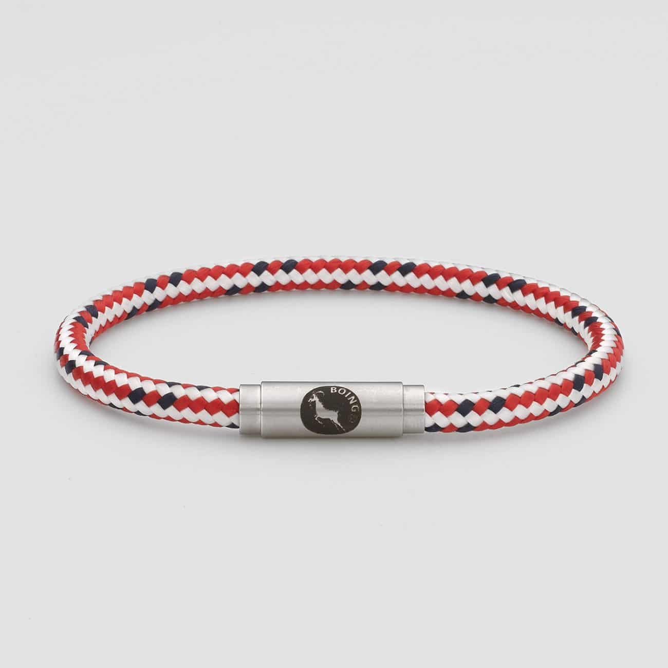 Red white and black sailing rope bracelet