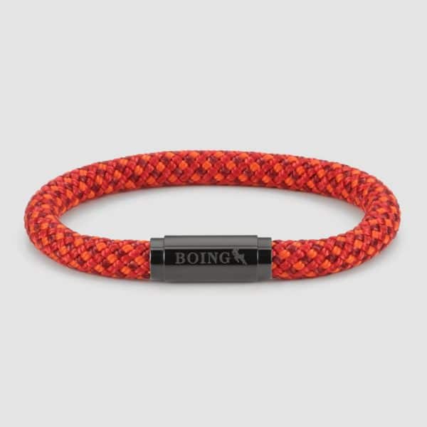 Saffron red climbing rope bracelet