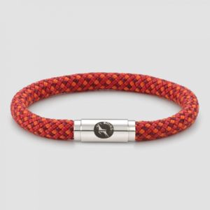 Saffron red climbing rope bracelet