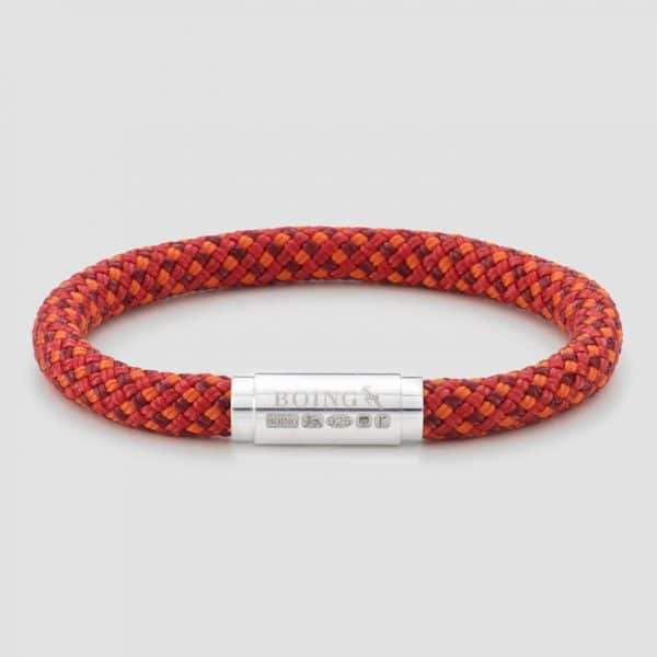 Saffron red climbing rope bracelet