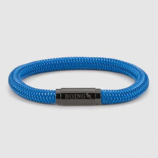 Blue climbing rope bracelet