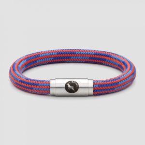 Speed blue and red striped rope bracelet