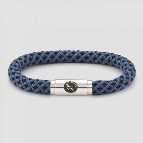 Teal climbing rope bracelet
