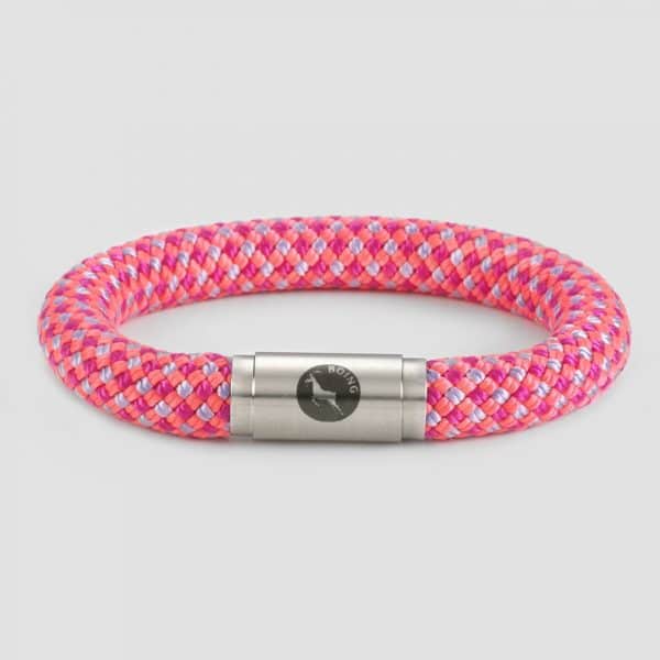 Pink climbing rope bracelet