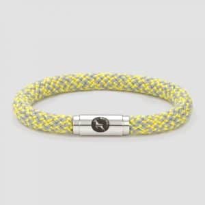 Yellow and grey rope bracelet