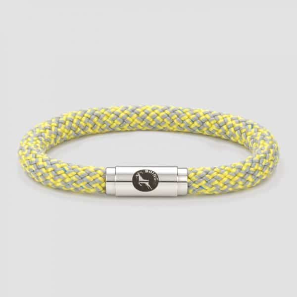 Yellow and grey rope bracelet