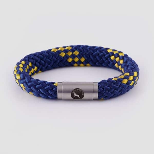 Blue and yellow rope bracelet