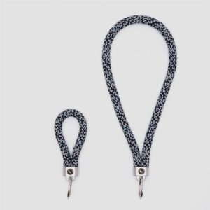 Grey and black key fob key ring