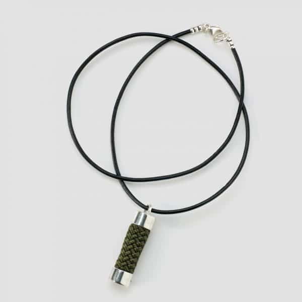 Leather cord Unisex Rope pendant necklace