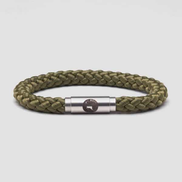 Green climbing rope bracelet