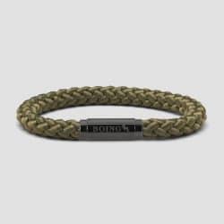 Green climbing rope bracelet