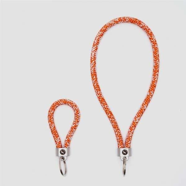 Orange hardwearing key fob key ring