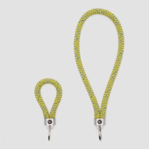 Yellow grey key fob key ring