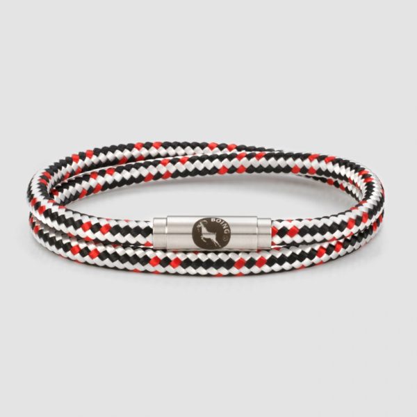 Black and red unisex sailing rope bracelet