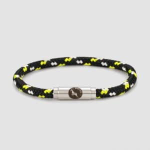 Black white and yellow sailing rope bracelet