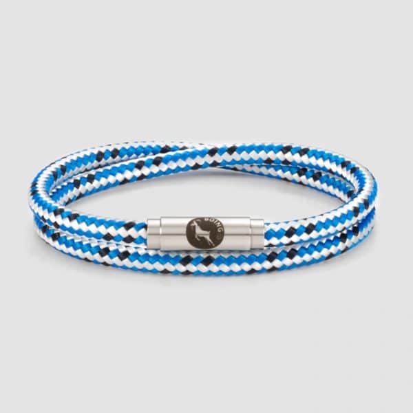 Blue and white sailing rope bracelet