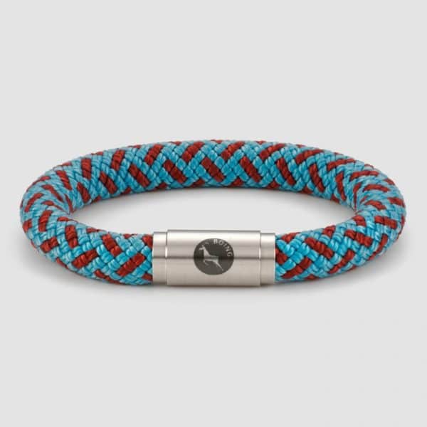 Blue and red rope bracelet