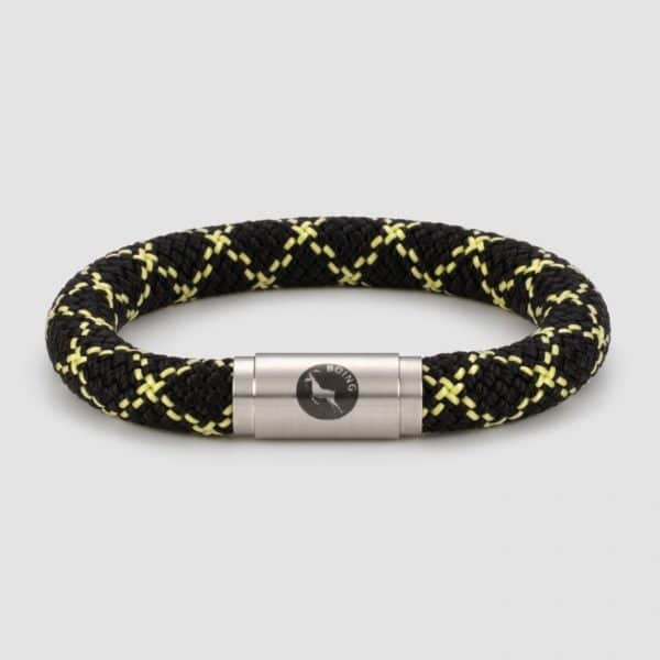 black and yellow rope bracelet
