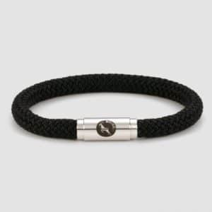 Black climbing rope bracelet