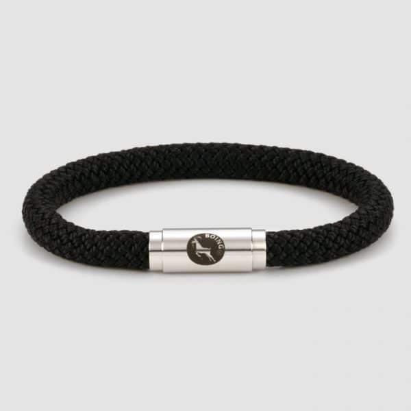 Black climbing rope bracelet