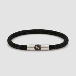 Black climbing rope bracelet