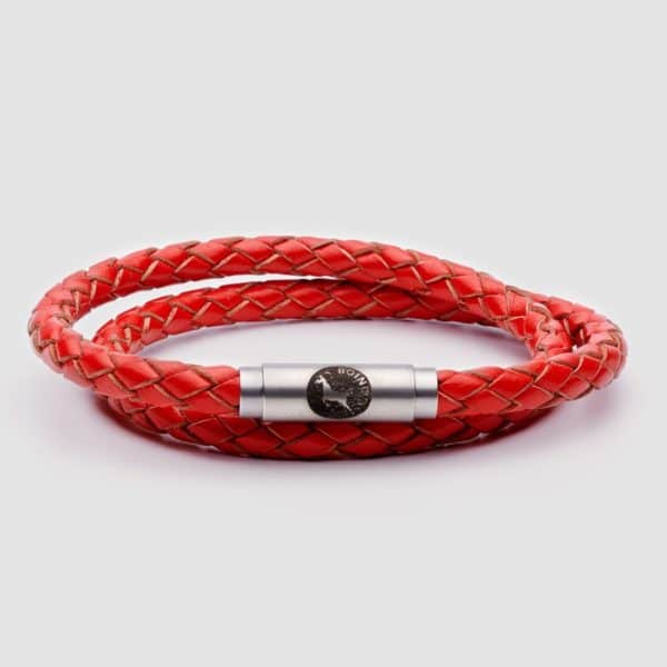Red leather bracelet