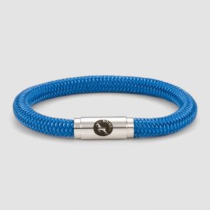 Blue climbing rope bracelet