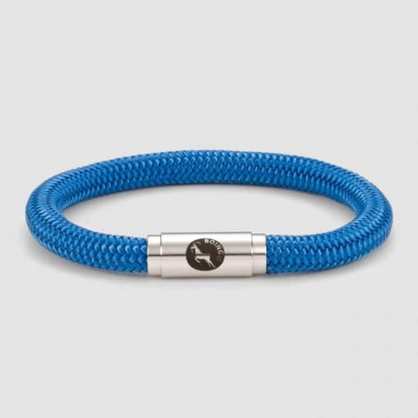 Blue climbing rope bracelet