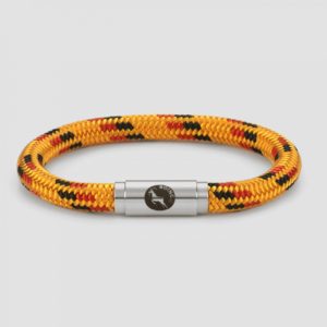 Orange red and black rope bracelet