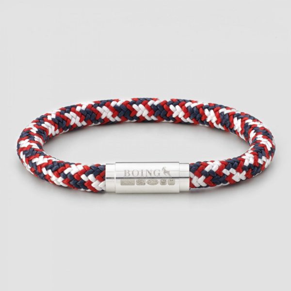 British bulldog rope bracelet silver clasp