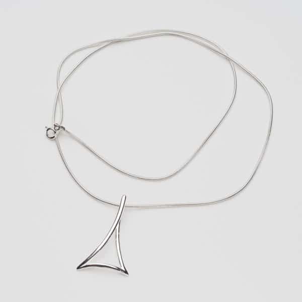 Silver pendant silver necklace