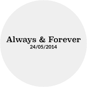 Two lines (date beneath)